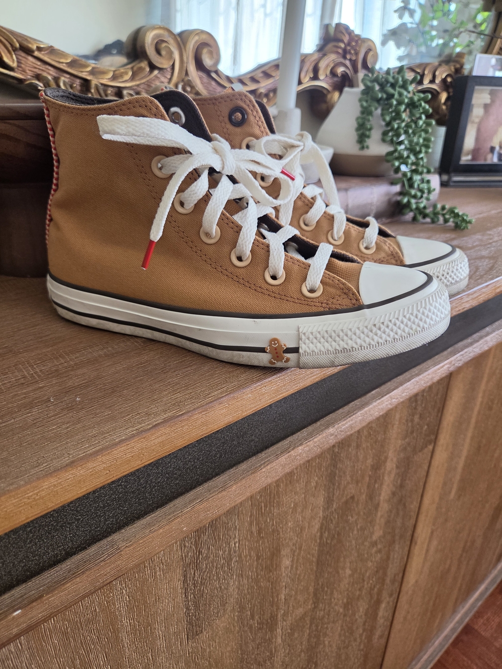 Converse Kids All Star Chuck’s Diner Gingerbread High Top Sneakers 4Y